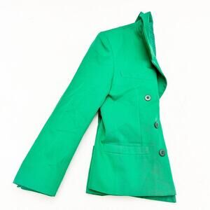 St. Michael Wool Blend Bright Green 3-Button Blazer Size 10